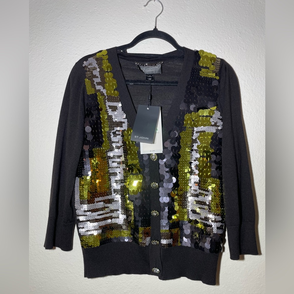 NWT St. John Sweater MHGM Mahogany Multi Size Small